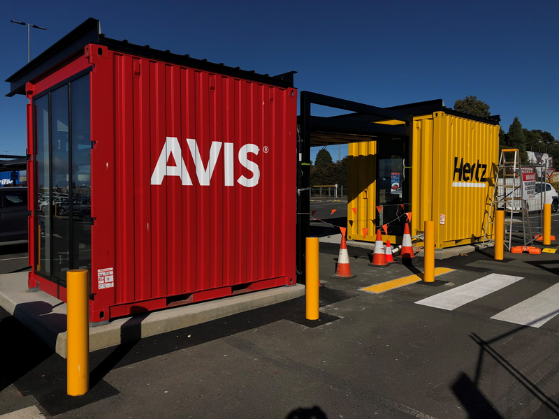 Royal Wolf Containers Used as Car Rental Pods